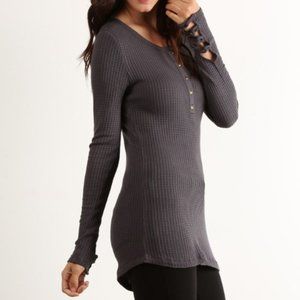 Mystree Waffle Knit Long Sleeve Top - Super Soft